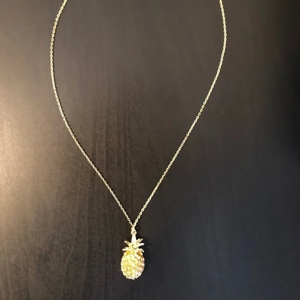 Pineapple Dainty Pendant Necklace  - Picture 2 of 6